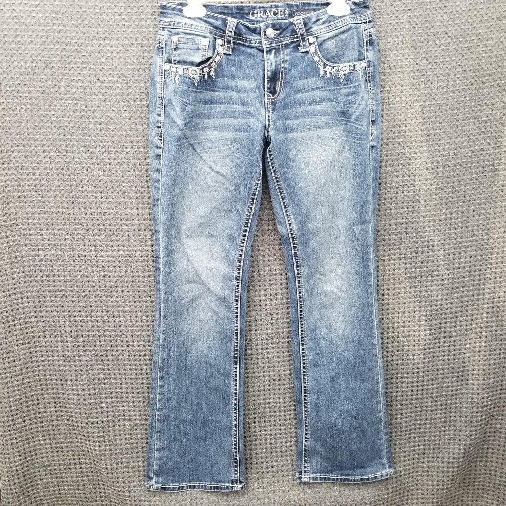 Grace in LA Boot cut Jeans Bling Women's 29